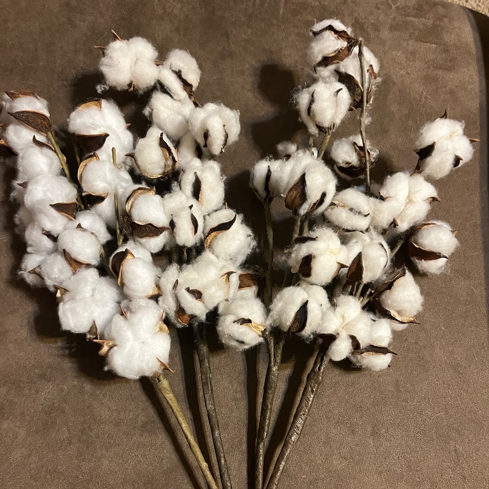 Cotton. Floral decor